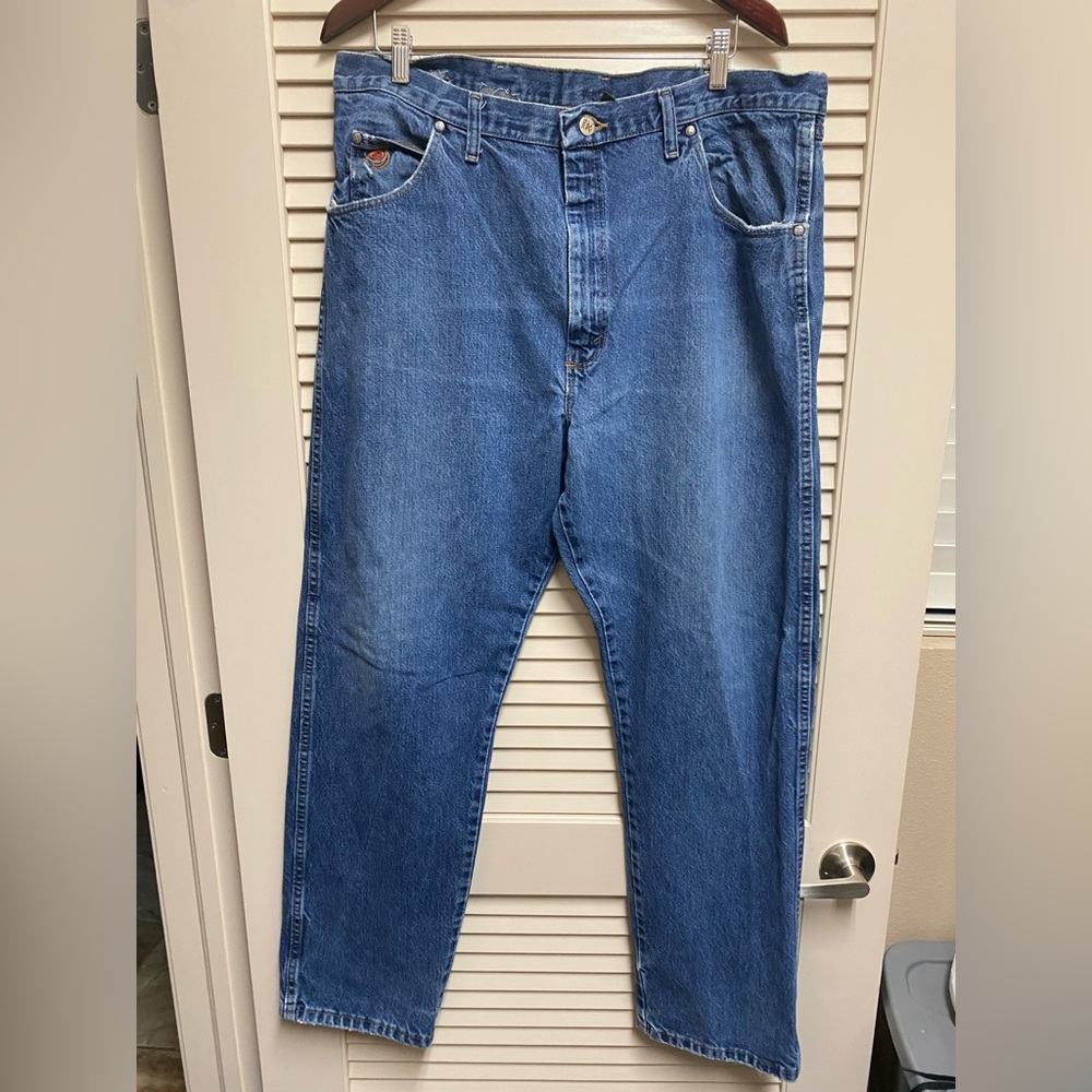 Twenty X Wrangler Style 22 Jeans Mens 40x32 (36x32) Relaxed Fit Blue Denim Y2K